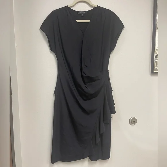 Lafayette 148 Silk Midi Wrap Dress - Picture 12 of 12